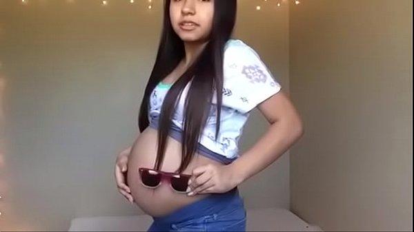 Cute Pregnant Latina Posing
